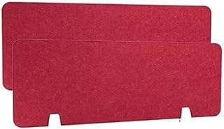 Paneles divisores acústicos de escritorio, paquete de 2 unidades, independientes que reducen el ruido, para oficina, aula, color rojo, 30 x 40 cm