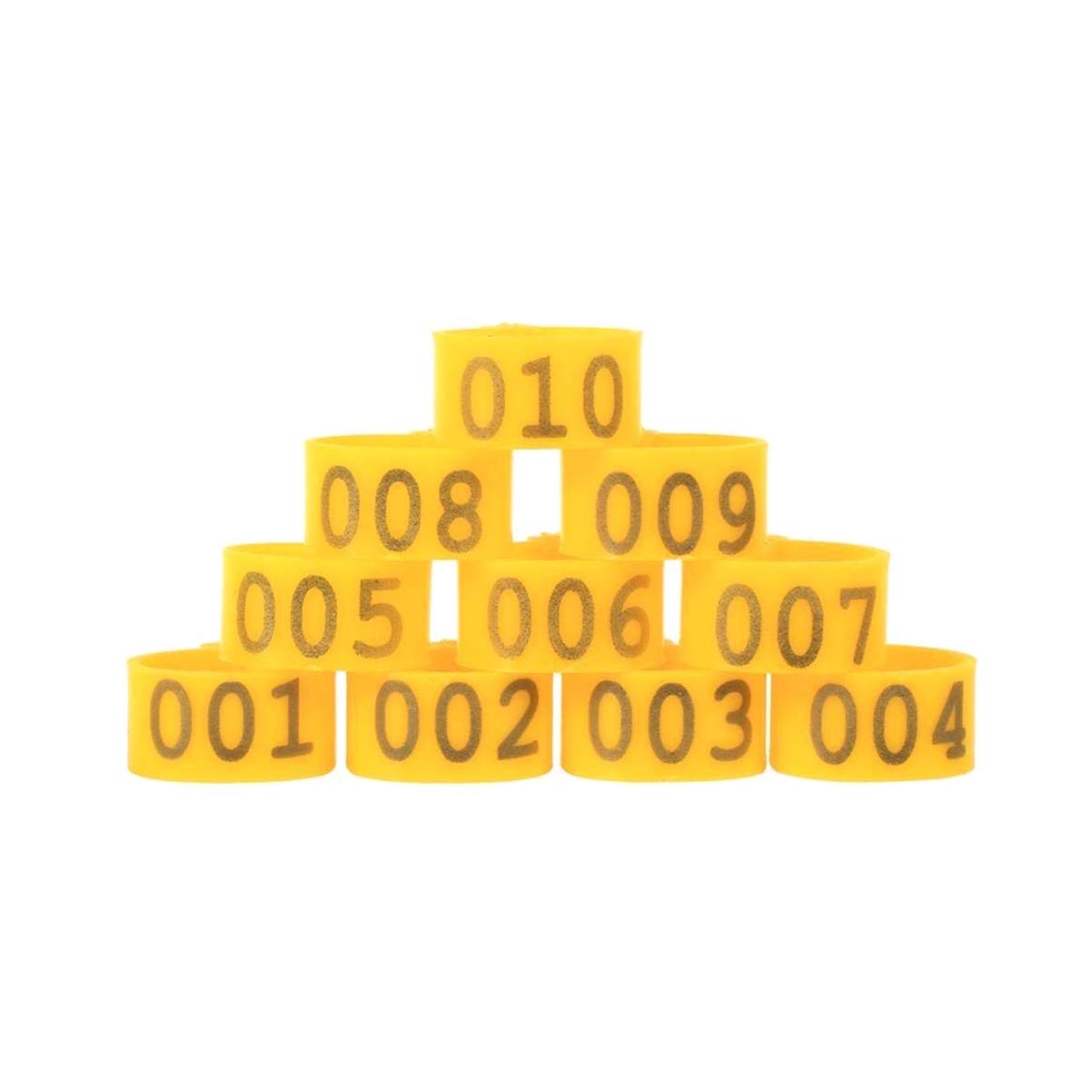 Jksdp 100Pcs 16mm/20mm/25mm Poultry Chickens Ducks Goose Leg Bands Rings Clip-On Poultry Identification Band