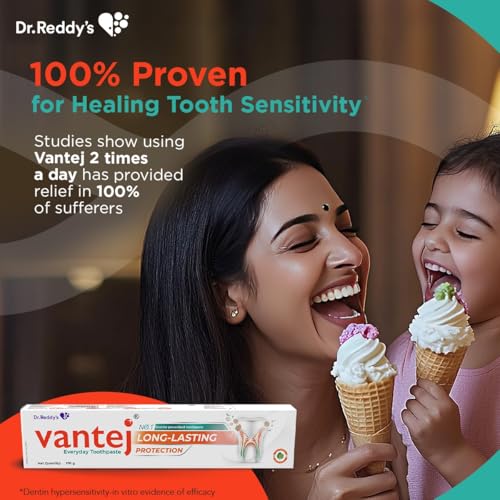 Image of Vantej Dr. Reddy's Toothpaste For Sensitive Teeth | Extra Foaming Action With Refreshing Flavor For Everyday Use | Toothpaste Combo Pack Offer | 100G X 3