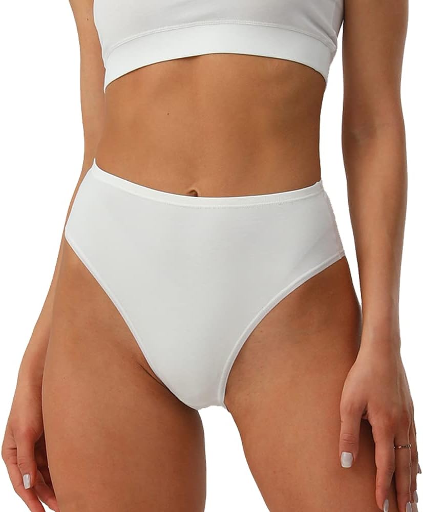 Womens High Rised Cotton Underwear Soft Breathable Panties Deep Length Briefs Underpant Multipack - Image 5