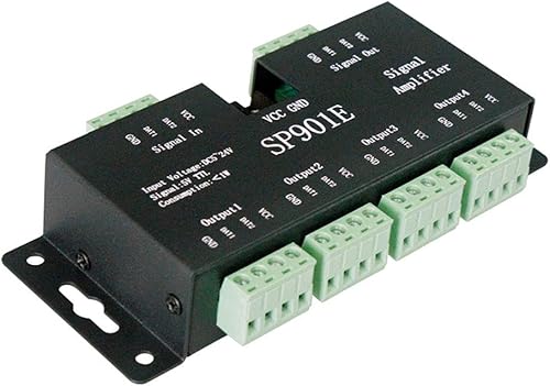 Miniatura 3 de SP901E SPI amplificador de señal repetidor sueño color programable LED matriz panel TTL amplificador para WS2811 WS2812B SM16703 UCS1903