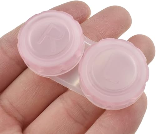 Miniatura 12 de HAHIYO Estuche para Lentes de Contacto Caja Soporte Diámetro 25mm Duradera Impermeable Ligera Conveniente para Ojos Izquierdo/Derecho Contenedor de