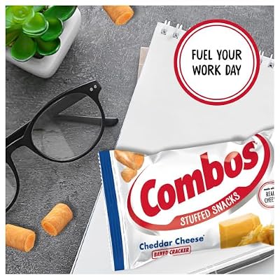 Combos Cheddar Cheese Baked Cracker (1.7oz) & Cheddar Cheese Baked Pretzel (1.8oz) Baked Snacks (6ea) (Variety Pack)