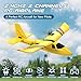 RC Plane, Remote Control Airplane 2.4GHz 2CH RC Airplane w/3 Batteries, Cool Lights&Gyro Stabilizer, Hobby RC Airplanes Glider Aircraft Planes Toy, Easy to Fly for Adults Kids Beginners Boys, Yellow