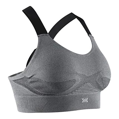 X-Bionic Energizer 4.0 Victoria Sports Bra Training Fitness Gym Jogging Wireless Bra - Pearl Grey Melange, Small Cover