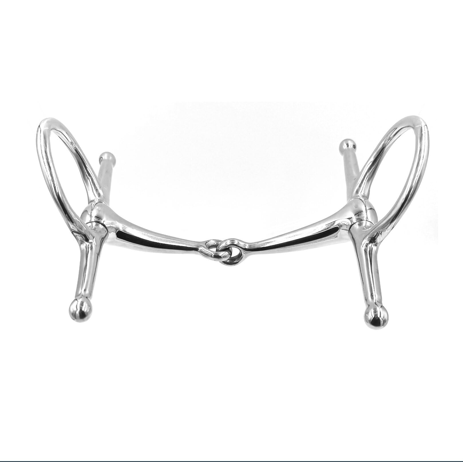 Equine Smile ES0071 Snaffle Bit Simple Broken Stainless Steel Bit Thickness 16 mm (14.5 cm), silver - Image 4