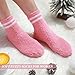 Geyoga 6 Pairs Fuzzy Socks for Women Gifts Winter Cozy Fluffy Slipper Socks Valentines Gift for Men(Pink Series,Simple Style)
