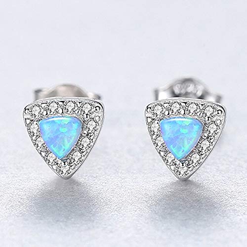 CMBSSTFC Reine geometrische Ohrstecker für Frauen, Bunte Opal-Boucles, edler Schmuck