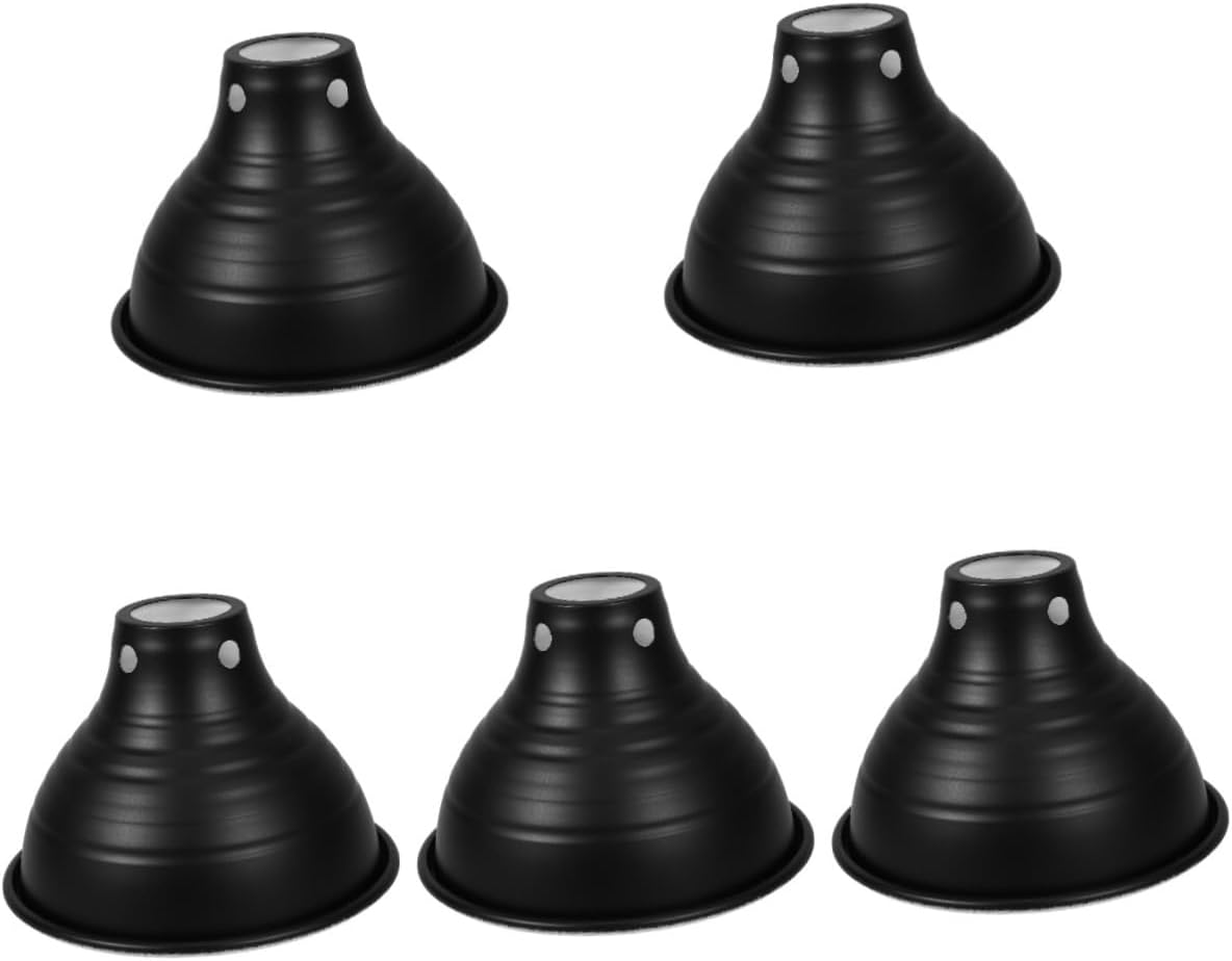 Amosfun 5pcs Gecko Tank Heat Lamp Cover Reptile Heat Lamp Shade Insulated Lampshade Accessory for Reptile Supplies