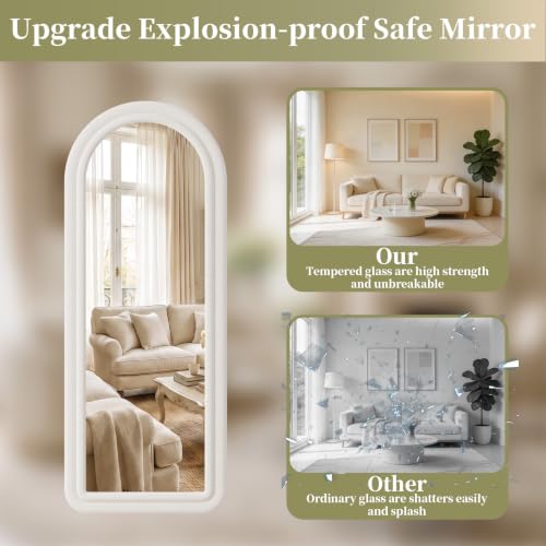 Image of Koonmi 63 inchx24 inch Arched Full Length Mirror, Floor Mirror with Stand