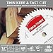 TWIN-TOWN 12-Inch 60-Tooth ATB Fine Finish Wood Cutting Circular Saw Blade, 1 Inch Arbor, Compatible with Table and Miter Saws, Premium Quality Woodworking Saw Blade