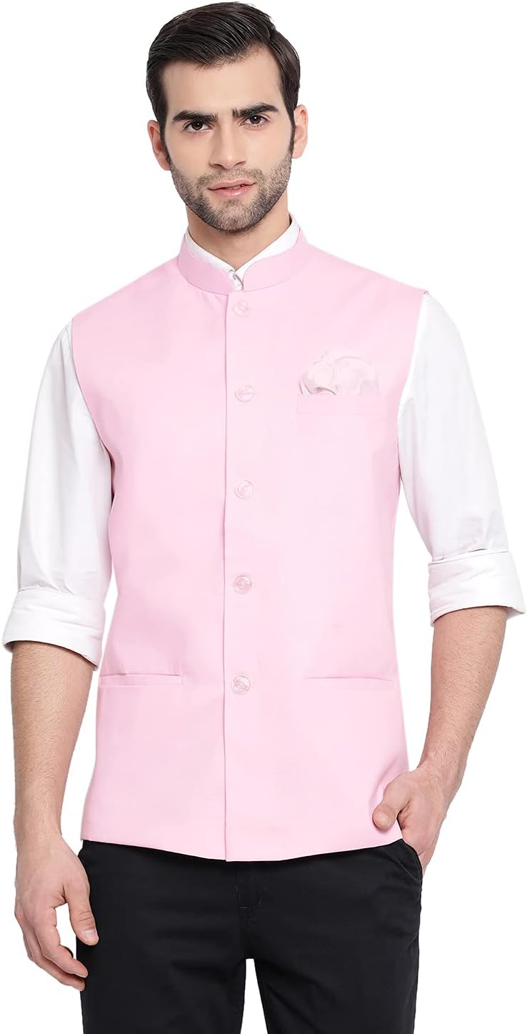 VASTRAMAY Men's Cotton Blend Standard Length Jacket