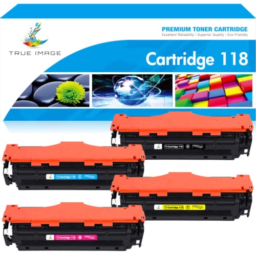 118 Toner Cartridges Compatible Replacement for Canon 118 CRG118 CRG-118 Toner for Canon Imageclass MF8580Cdw MF726Cdw MF8380Cdw MF8350Cdn LBP7660Cdn Printer Ink (B/C/Y/M, 4-Pack)