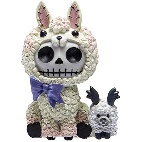 Furrybones Summit Collection Alpaca Paco Figurine Decorative Signature Skeleton in Alpaca Llama Camelid Costume 3 Inch Tall Collectible Statue Cover