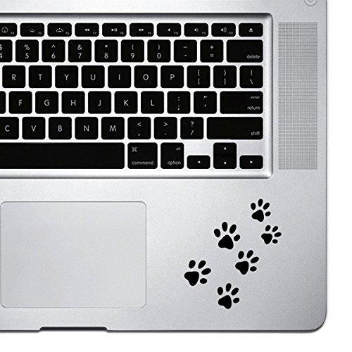 StickAny Palm Series Pawprints Sticker for MacBook Pro, Chromebook, and Laptops (Black)