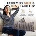 Cheer Collection Faux Fur Throw Pillows - Decorative Pillows for Couch, Bed Throw Pillows, Grey Accent Pillows for Bedroom or Living Room Aesthetic, Set of 2 Furry Throw Pillows, 12