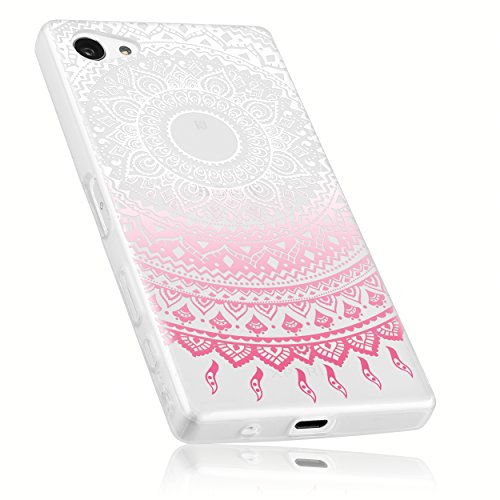 mumbi Coque de protection pour Sony Xperia Z5 Compact Coque au design Mandala dans Transparent Rose