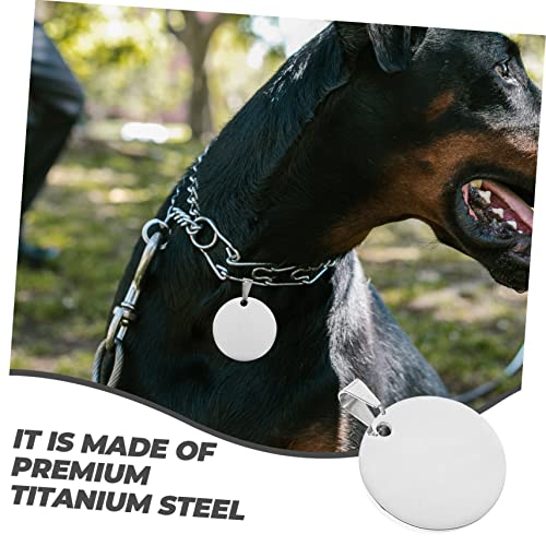 Plaque d'identification chien en acier titane durable et légère Mipcase lot de 10