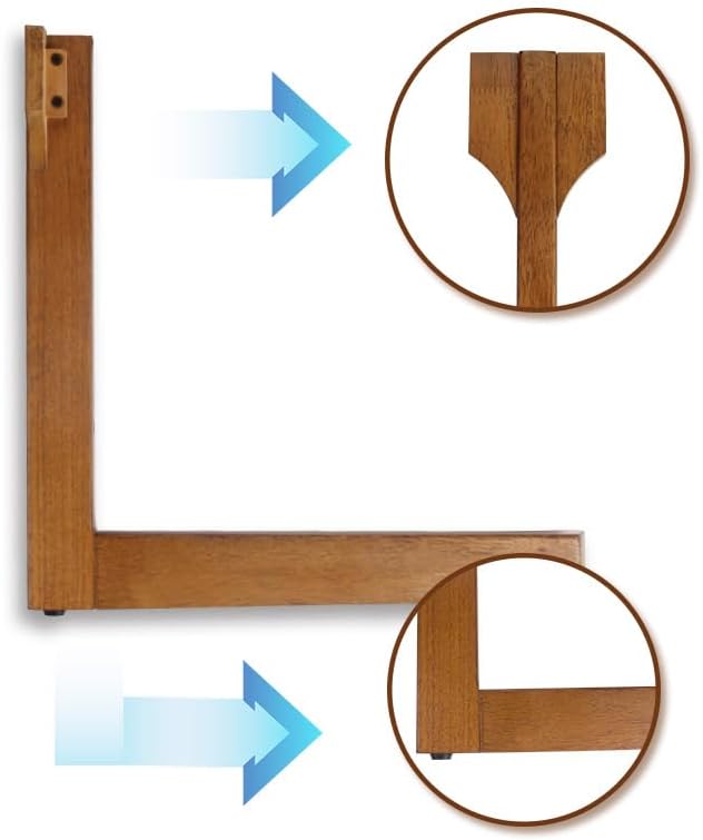 Miniatura 7 de Mesa auxiliar redonda de madera natural rústica con espacio para almacenamiento, 2 niveles, fácil armado, (espresso, 35 pulgadas profundidad x 35