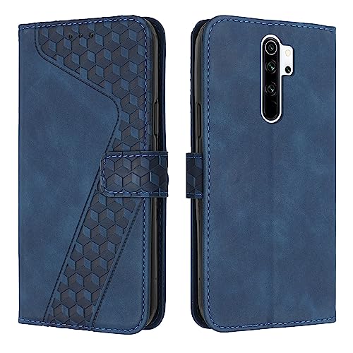 YIRRANZD Coque pour Xiaomi Redmi Note 8 Pro, Étui Housse Protection en Cuir PU [Pochette de Portefeuille] [Magnétique], Antichoc Etui à Rabat pour Redmi Note 8 Pro (Bleu)