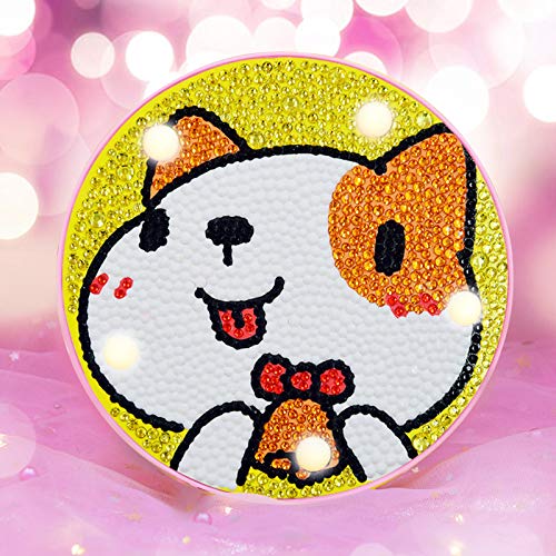 Angle&H DIY 5d Peinture Au Diamant Lumières De La Nuit Fait Main Ouvrages d'art Forage Complet Enfants Lampe De Chevet Artisanat d'art pour La Décoration De La Maison Ou des Cadeaux Cover