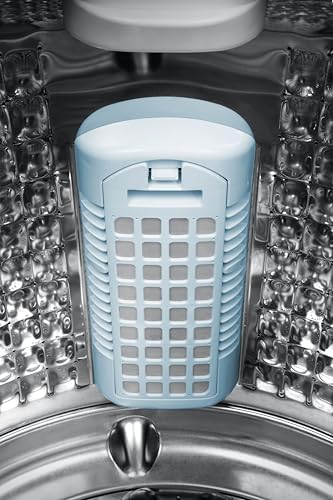 غسالة فوق أوتوماتيك بمحرك انفرتر بنظام الحركة المباشرة مع لوحة تحكم في الجزء الخلفي وباب سهل الإغلاق من هاير، لون فضي غامق، سعة 11 كجم - HWM110-B2178S