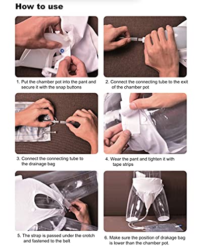 Voca Urinary Drainage Bag System For Male Wearable Urine Bag High Flexibility Incontinence Pants For Men Easy To Clean Portable Reusable Men Urine Bag 2000Ml (Urine Bag) #TOP6