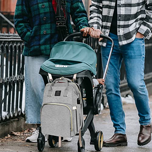 Fandiar Diaper Bag With Changing Station, Diaper Bags For Baby Girl Boy Multi-Function Travel Portable Bassinet Backpack Mommy Bag, Large Capacity, Water Resistant And Stylish #TOP6