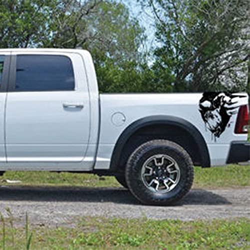 Vistream 2Pcspair Skull Sticker Decals For Trunk Pickup Grunge 2 Side Truck Vinyl Graphic Decal Bed Tailgate(Wwh017) #TOP3