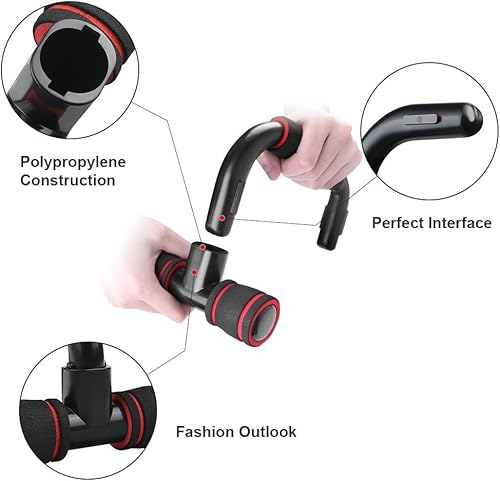 Push Up Bars for Men & Women (Red) - Image 7