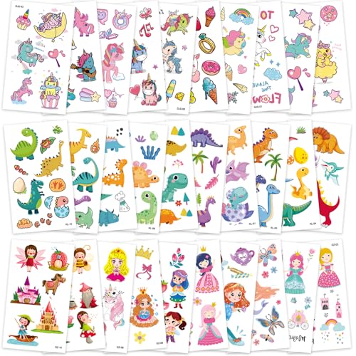 Zhtulck Tatuajes Temporales niños 300 Tatoos Temporales niños Con animales, sirenas y...