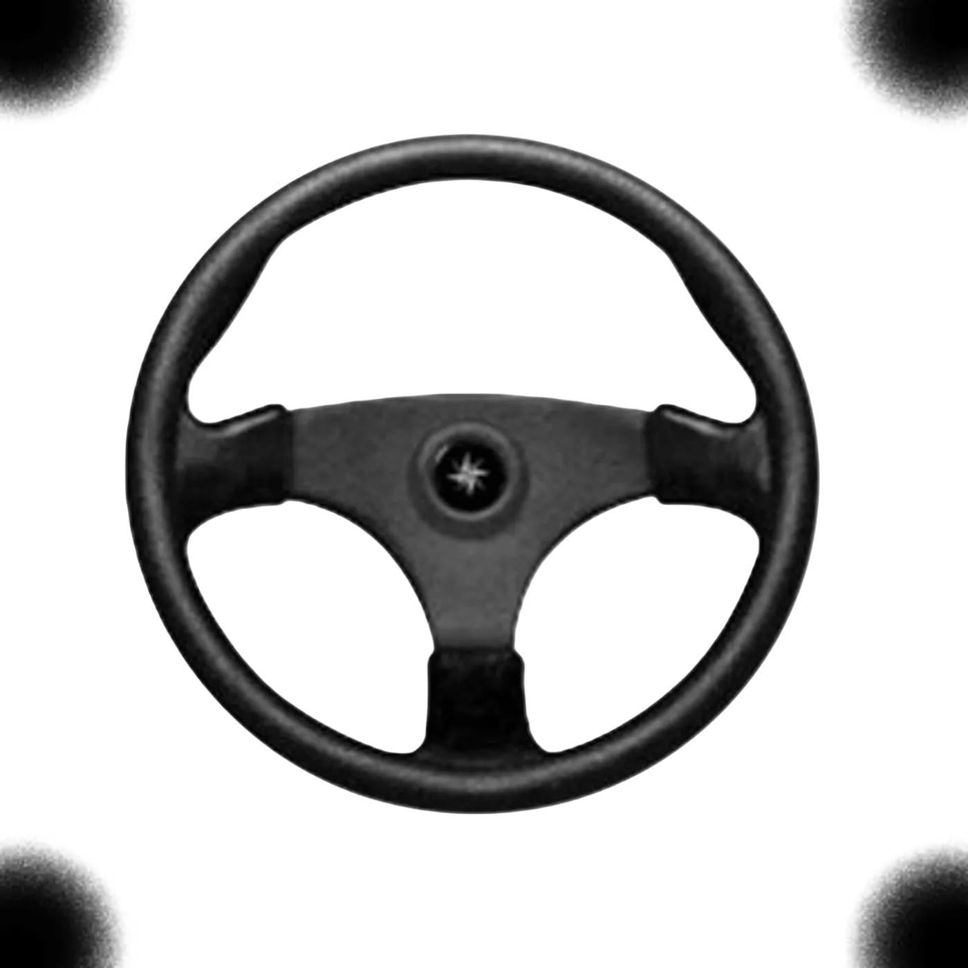 TM NEXDYNAMI SW59491P Steering Wheel Compatible with SeaStar Marine Stealth (14') Black Plastic, 3 Spoke