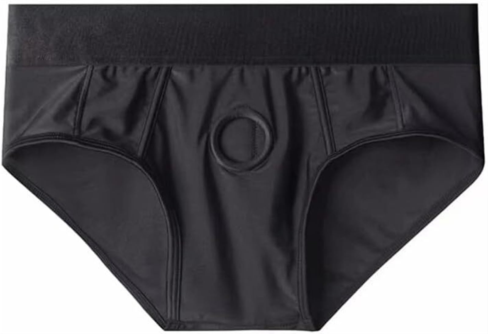 RABNZHDEO Strap On Harness Panties Unisex Strapless Underwear Strapon Briefs For Couples Women(Black,32cm)