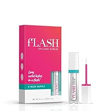 fLASH Eyelash Serum Mini for Long, Curled Natural Lashes - Enhances & Strengthens, Safe & Effective Formula for Contact Wearers & Sensitive Eyes, Travel Size, 6 Week Starter Supply - 1mL 0.034 Fl Oz