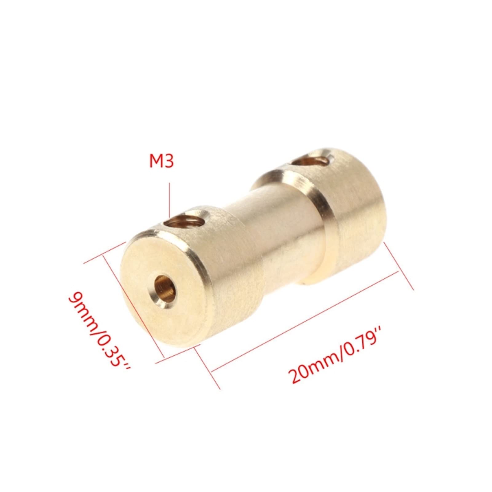 2 Pezzi Giunto Universale Per Albero Motore Barca 3mm A 3mm - Accoppiatore In Rame