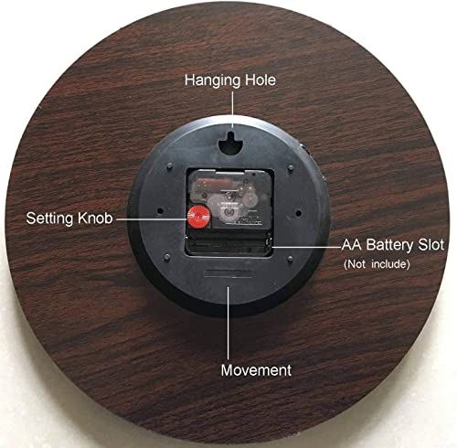 Moonluna Paris French Countryside Rustic Wall Clock Silent Non-Ticking Battery Operated Decorative Wood Clock 12 Inch thumb #2