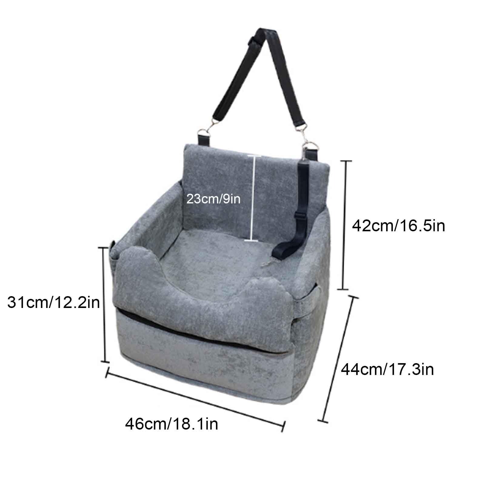 Asiento De Coche para Perros Pequeños, Asiento Elevador De Coche para Perros Y Gatos, Asiento Elevador para Perros con Cinturón De Seguridad, Se Puede Desmontar Y Limpiar Fácilmente