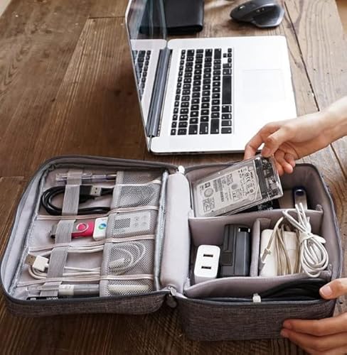 Organizador de Cabos Acessórios Eletrônicos Para Viagem Bolsa Portátil Multifuncional - LOJA ROCCAMA