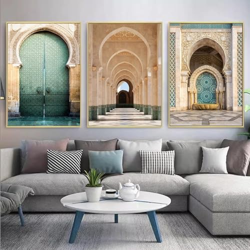 Peinture murale architecture islamique vintage pour une décoration d'intérieur zen