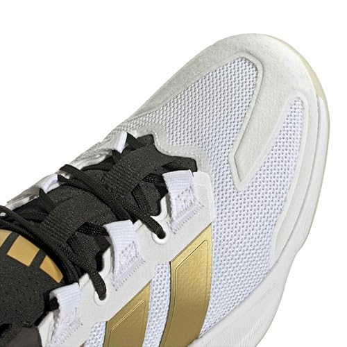 adidas Herren Courtstabil Indoor Performance Shoes, FTWR White/Gold met./core Black, 46 2/3 EU – Ansicht 4
