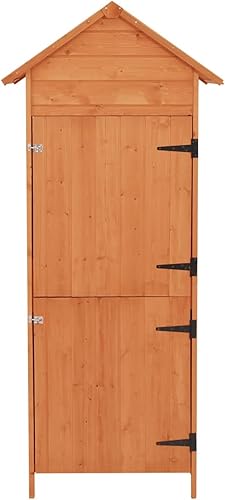 Miniatura 2 de Tidyard Cobertizos de almacenamiento impermeables con marco de madera maciza para jardín, con 2 estantes incorporados