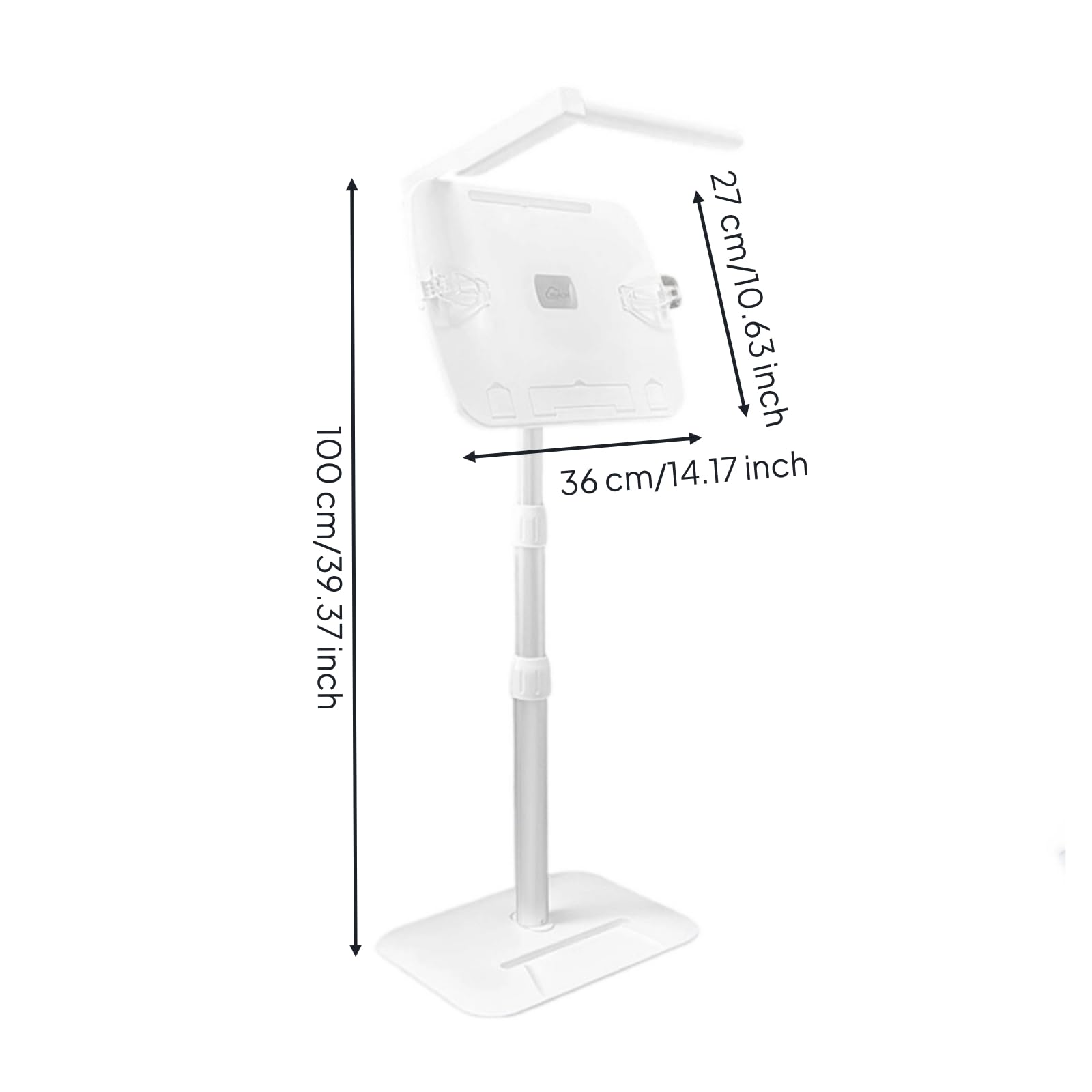Bambini da Pavimento Supporto Libri Porta Pagine con Luce Regolabile Altezza Estendibile Angolo Orientabile Adatto per Studio Lettura Serale Comodino Scrivania Soggiorno