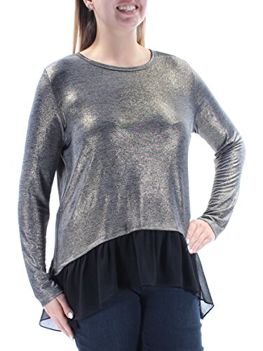 Karen Kane Women's Sheer Hem Handkerchief Top, GOL, M