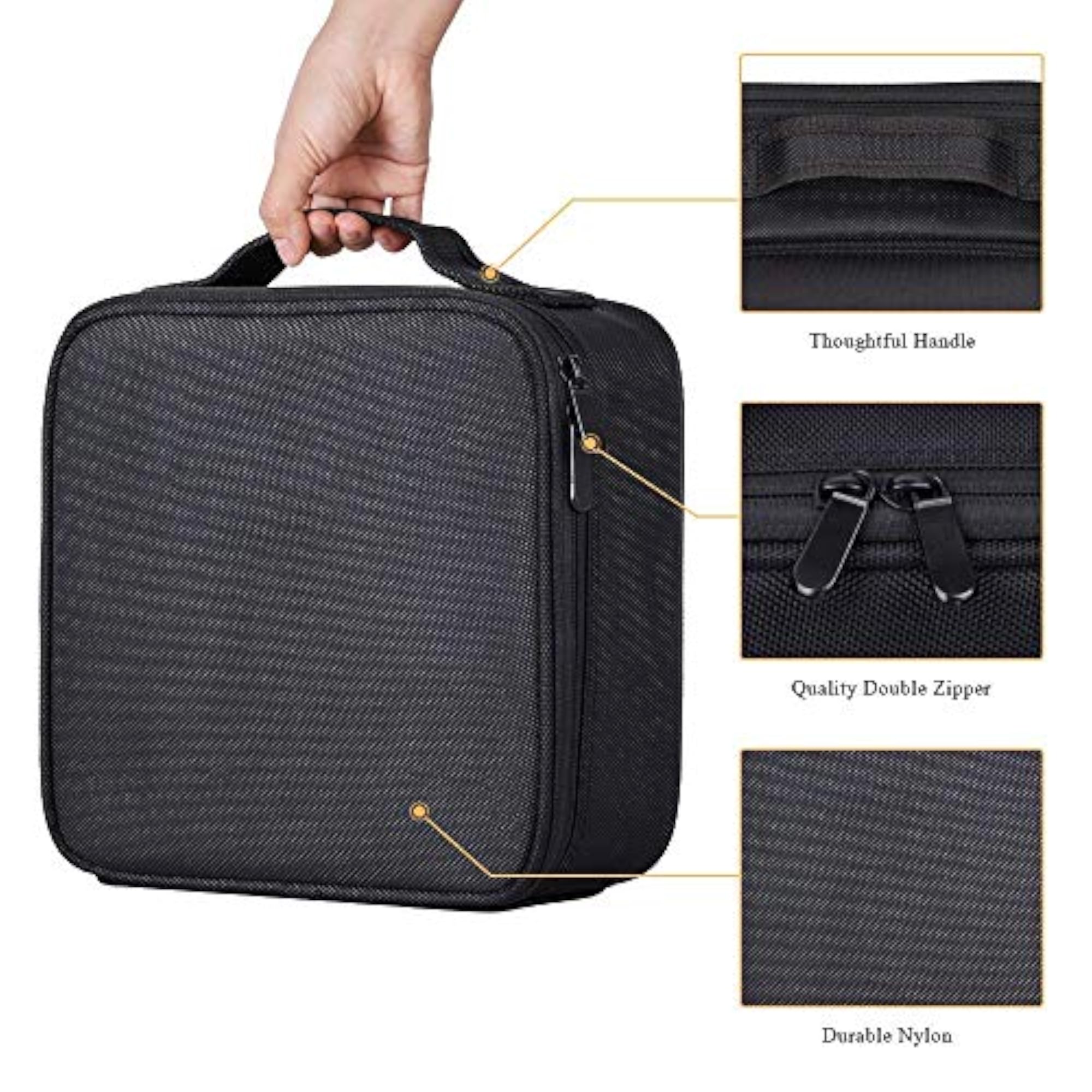 Women's Adjustable Compartment Makeup Organizer Bag