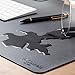 Smead Desk Pad, Vegan Leather Desk Mat with Non-Slip Faux Suede Backing, Perfect Desk Organizer for Office Decor, 31.5” x 15.7” Medium, Charcoal (64833)