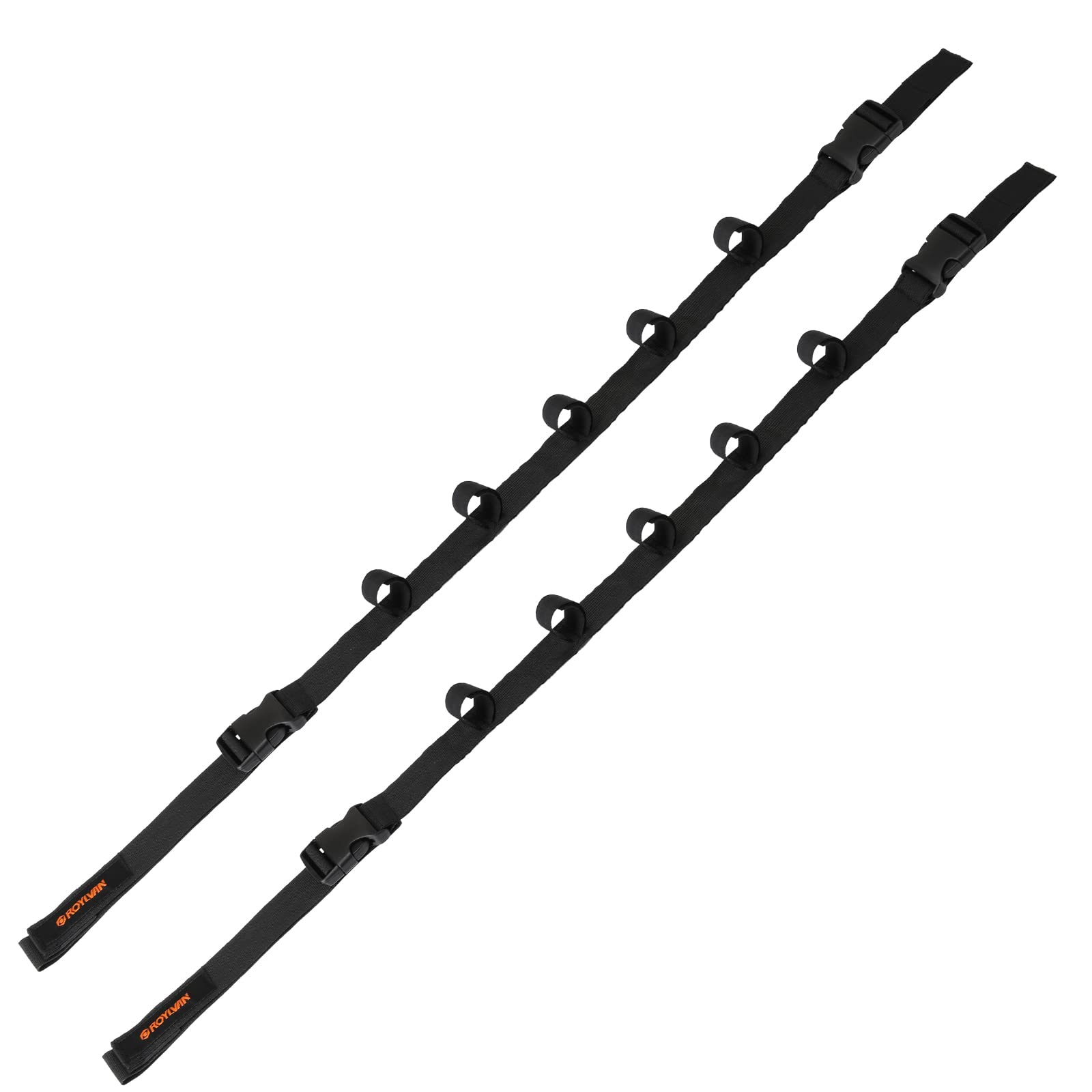 Roylvan Sangles de Support de Canne à Pêche pour Voiture, Porte-Canne à Pêche Réglable pour Véhicule, Ceinture de Support de Rangement de Canne à Pêche pour Voiture, Wagon, Camion, SUV