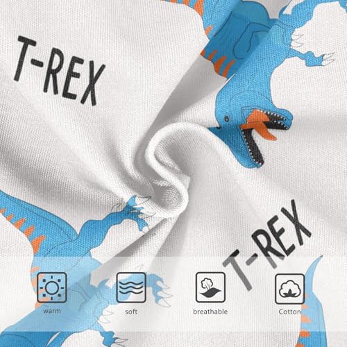 Wusikd T-rex Dinosaur Girls' Underwear Cotton Cute Animal Pattern Girls Briefs Soft Toddler Underwear 5T3