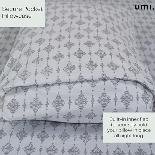 Image of Amazon Brand - Umi Cotton Elastic Fitted Bedsheet, King Size 78x72 Inches, Elastic Fit Bed Sheet, 10 Inch Deep Pocket, Soft Breathable Bedding, Durable Easy Care, with Pillow Cover-Royal Icat