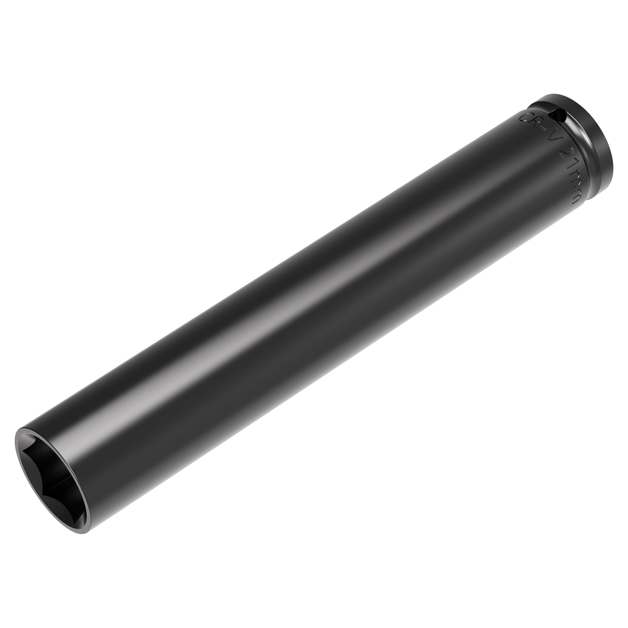 FOCMKEAS1/2 Inch Drive by 21mm Deep Impact Socket, Heat-Treated CR-V Steel 6 Inch Length, 6-Point Metric Sizes