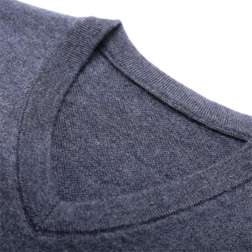 Men Wool Knit Vest Basic Sweater Sleeveless For V Neck Solid Casual Tank4
